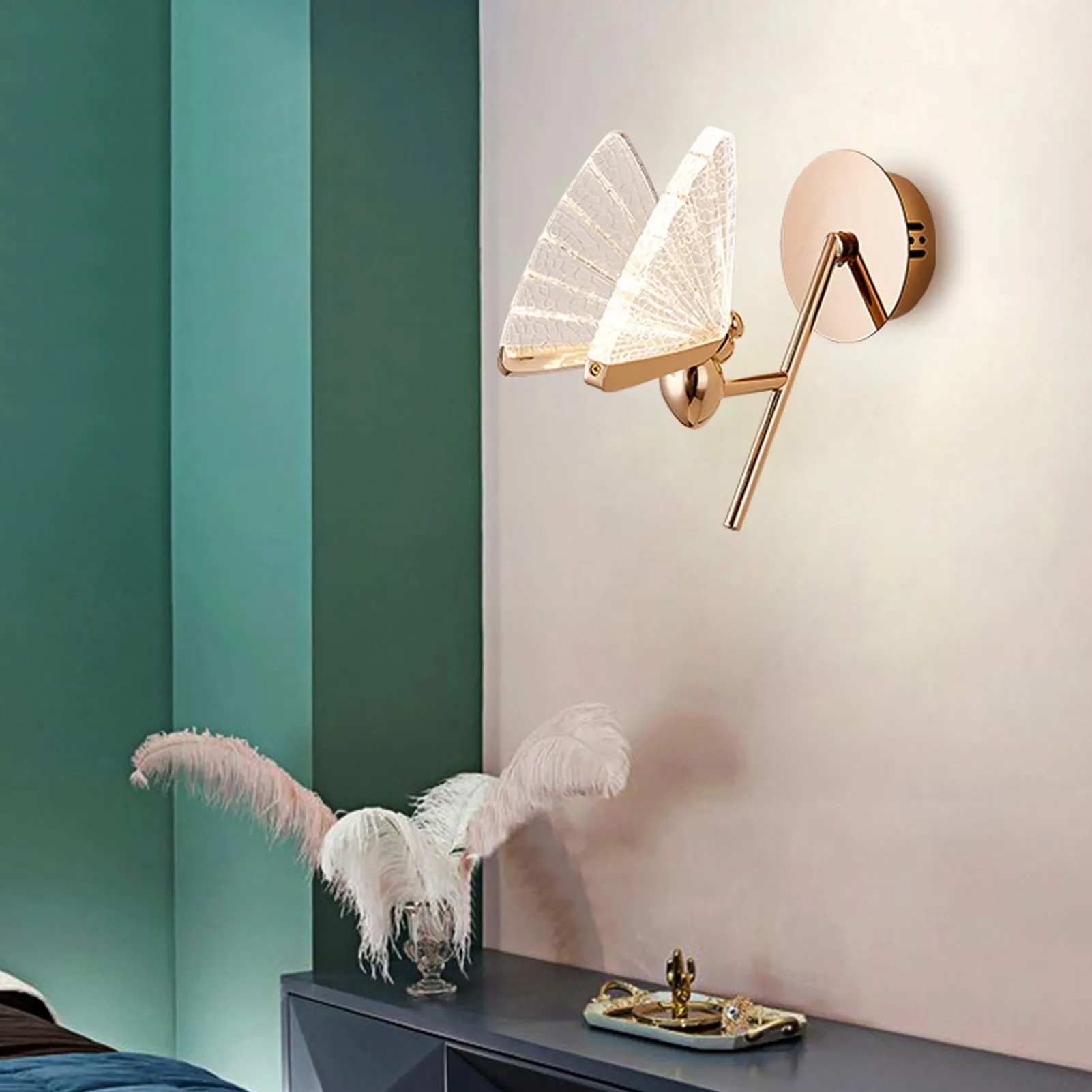 Luxury Golden Bird Wall Lamp