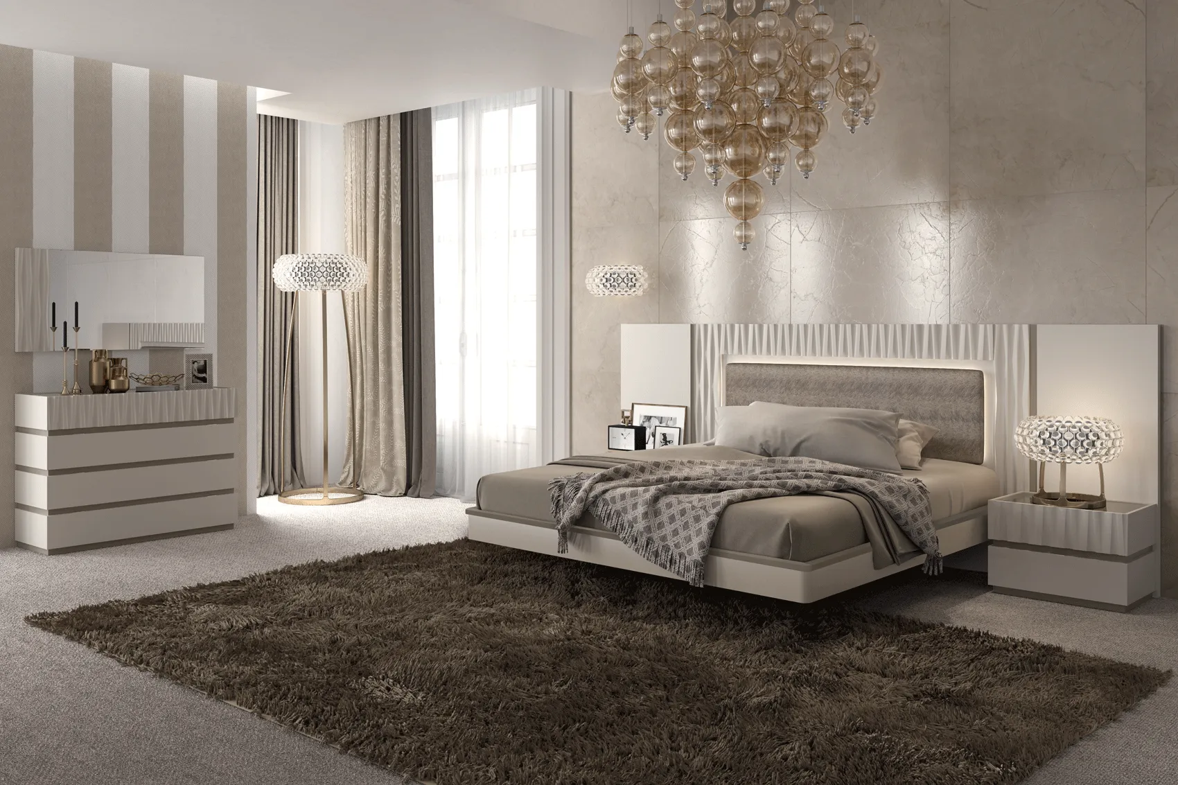 Marina Taupe Bedroom SET
