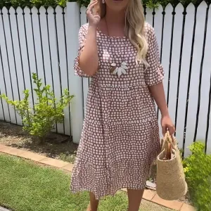 Meg | Short-Sleeve Midi Dress
