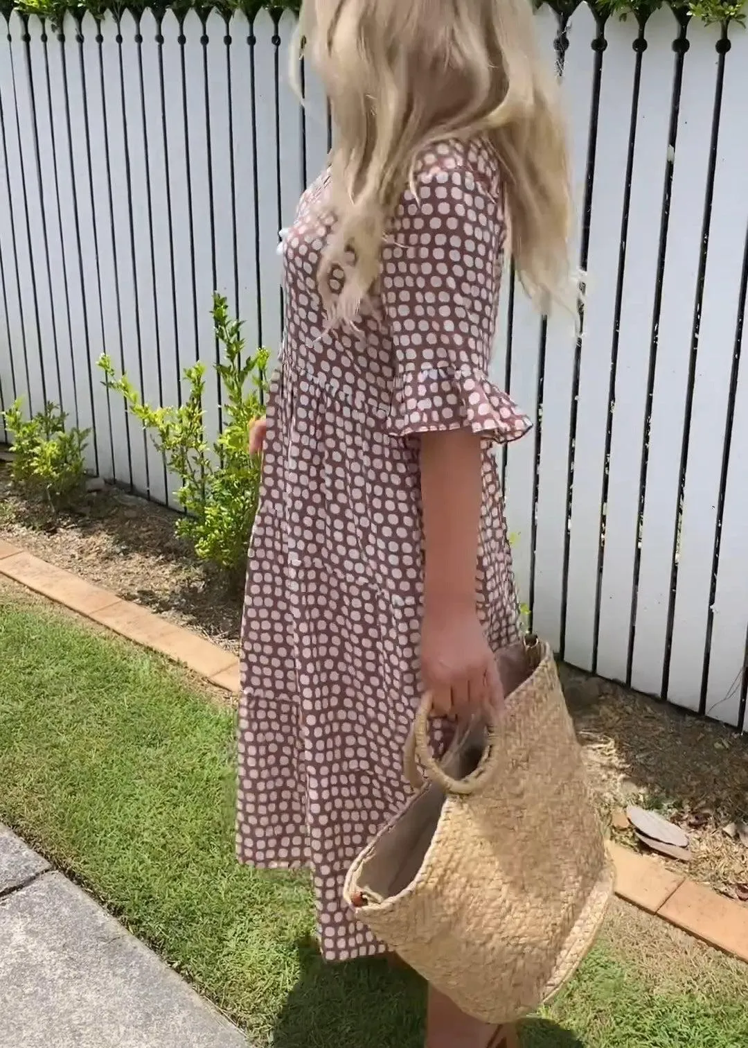 Meg | Short-Sleeve Midi Dress