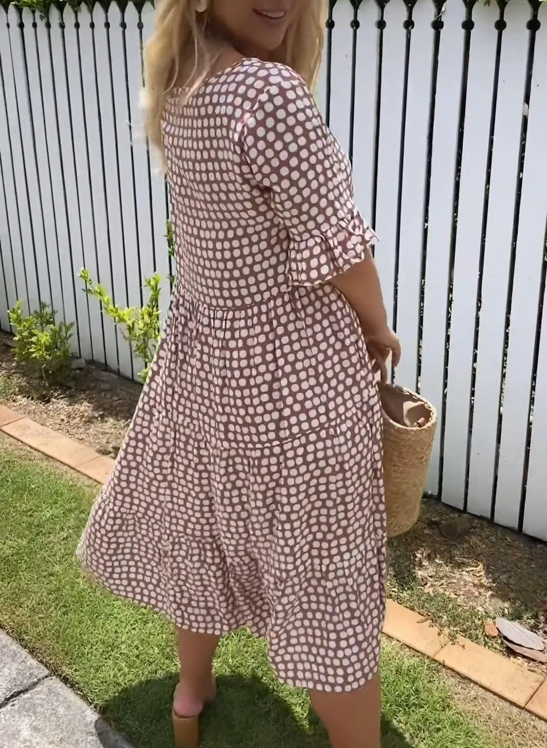 Meg | Short-Sleeve Midi Dress