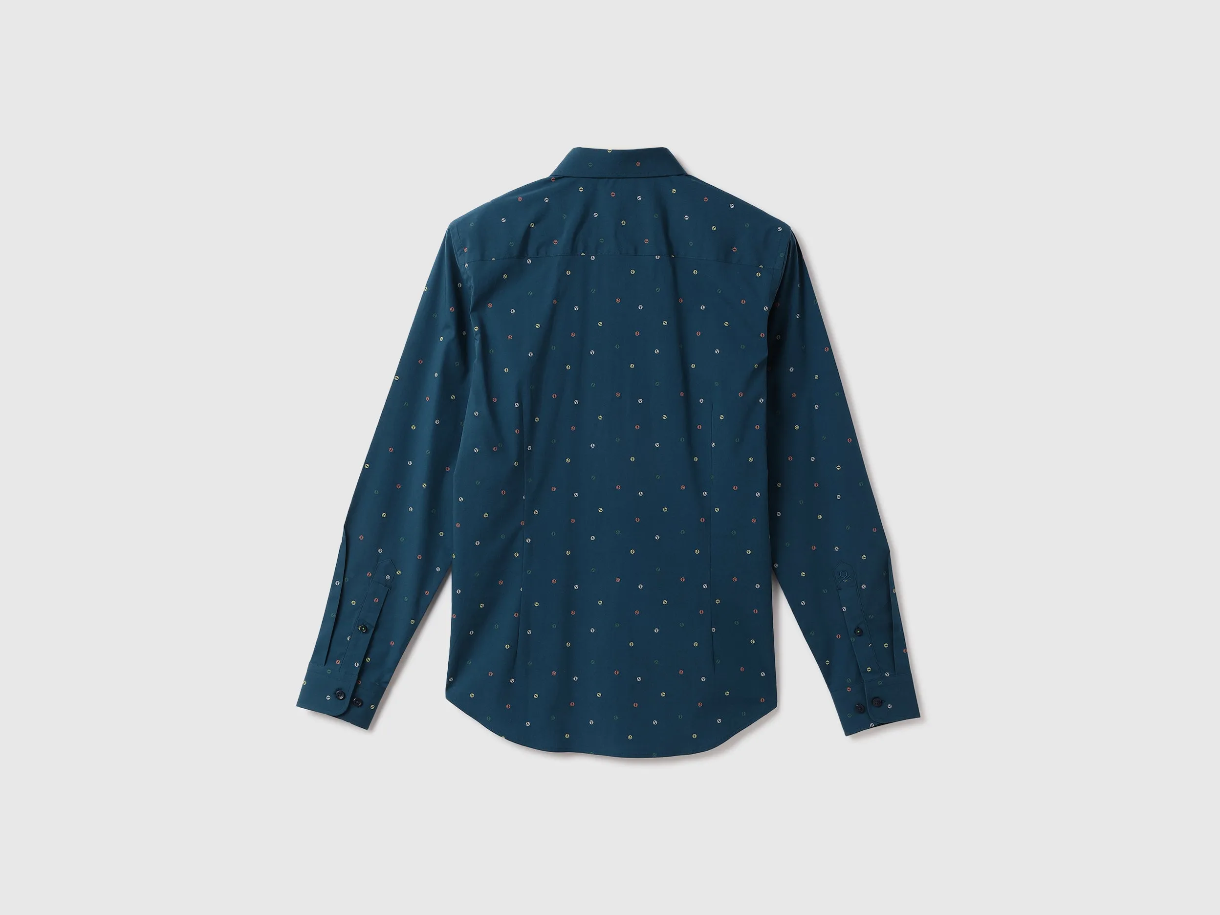 Men Printed Spread Collar Shirt