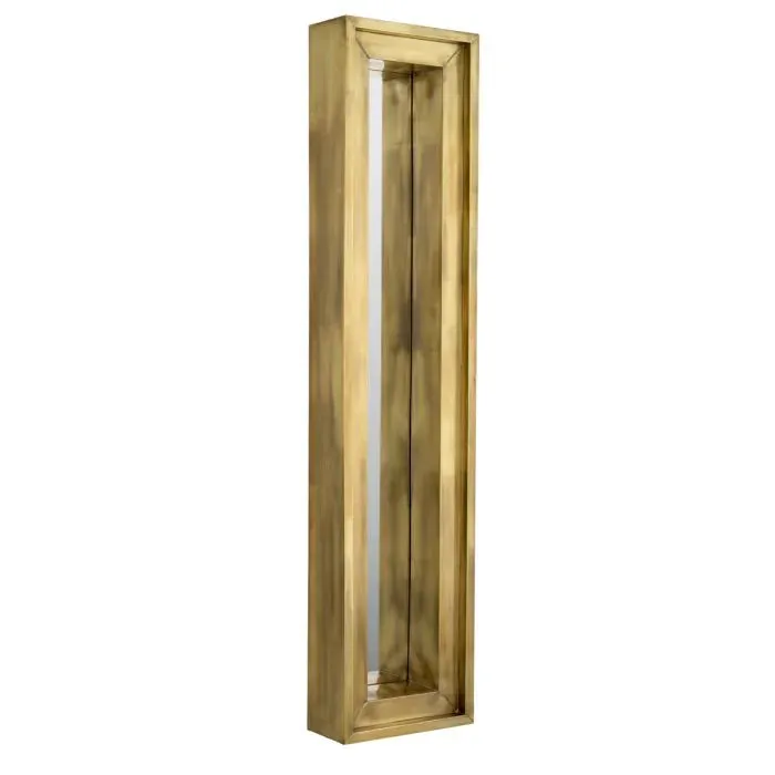 Mirror Magenta Rectangular S - Vintage Brass Finish