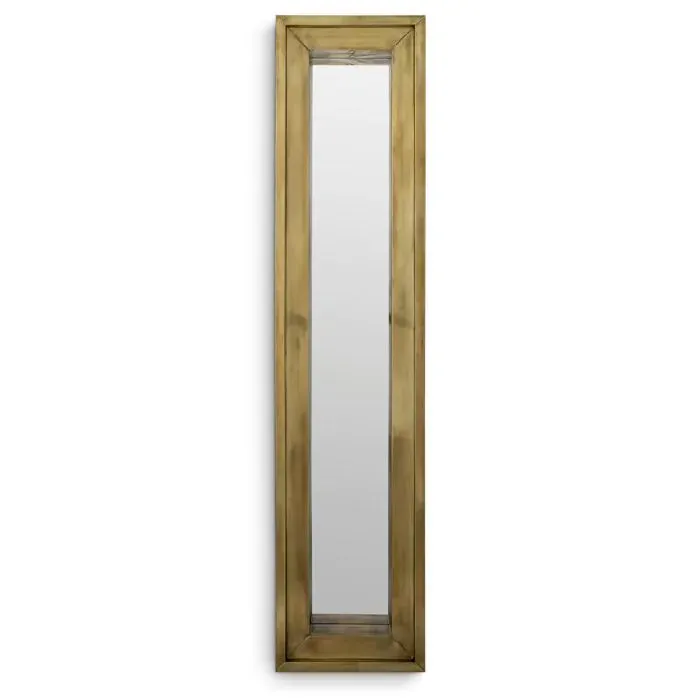 Mirror Magenta Rectangular S - Vintage Brass Finish