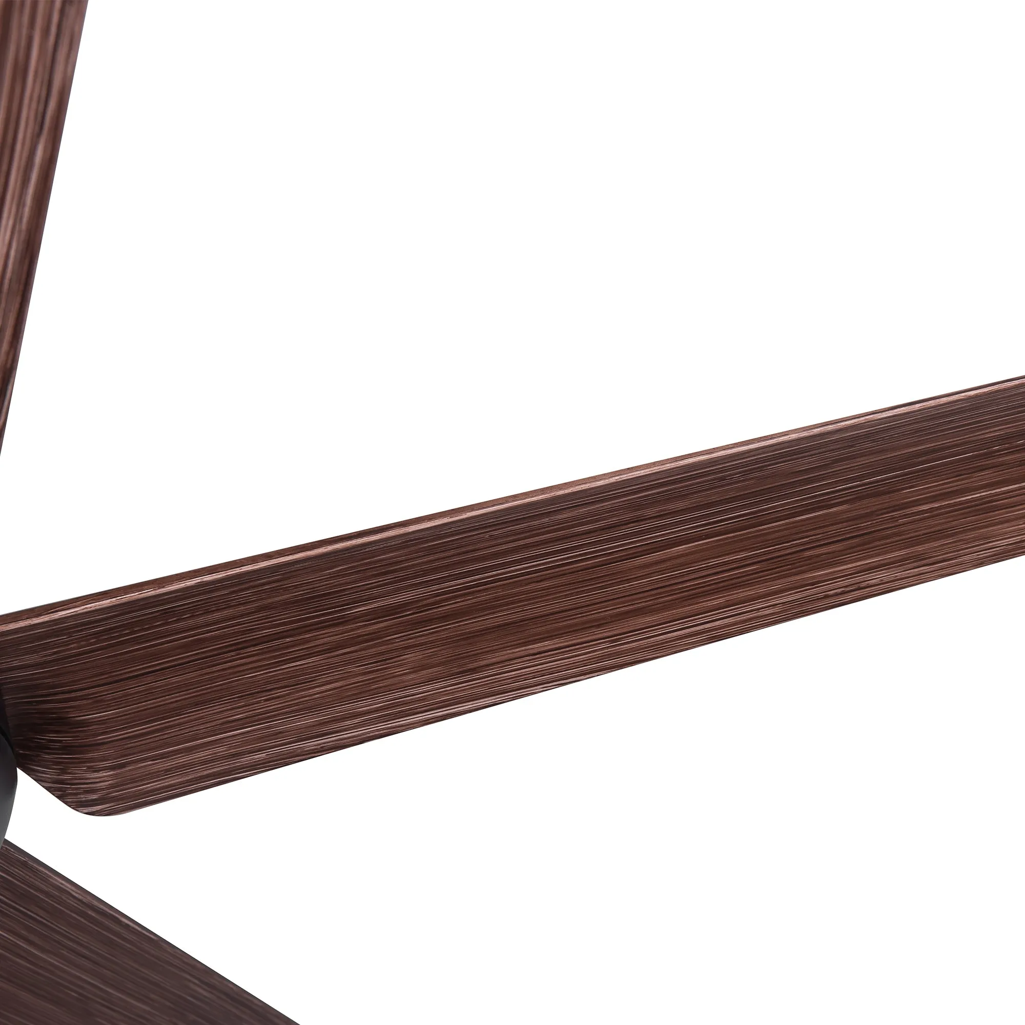 Misty Valley 48in. Modern LED Brown Wood Blade Ceiling Fan with Light, Remote Control