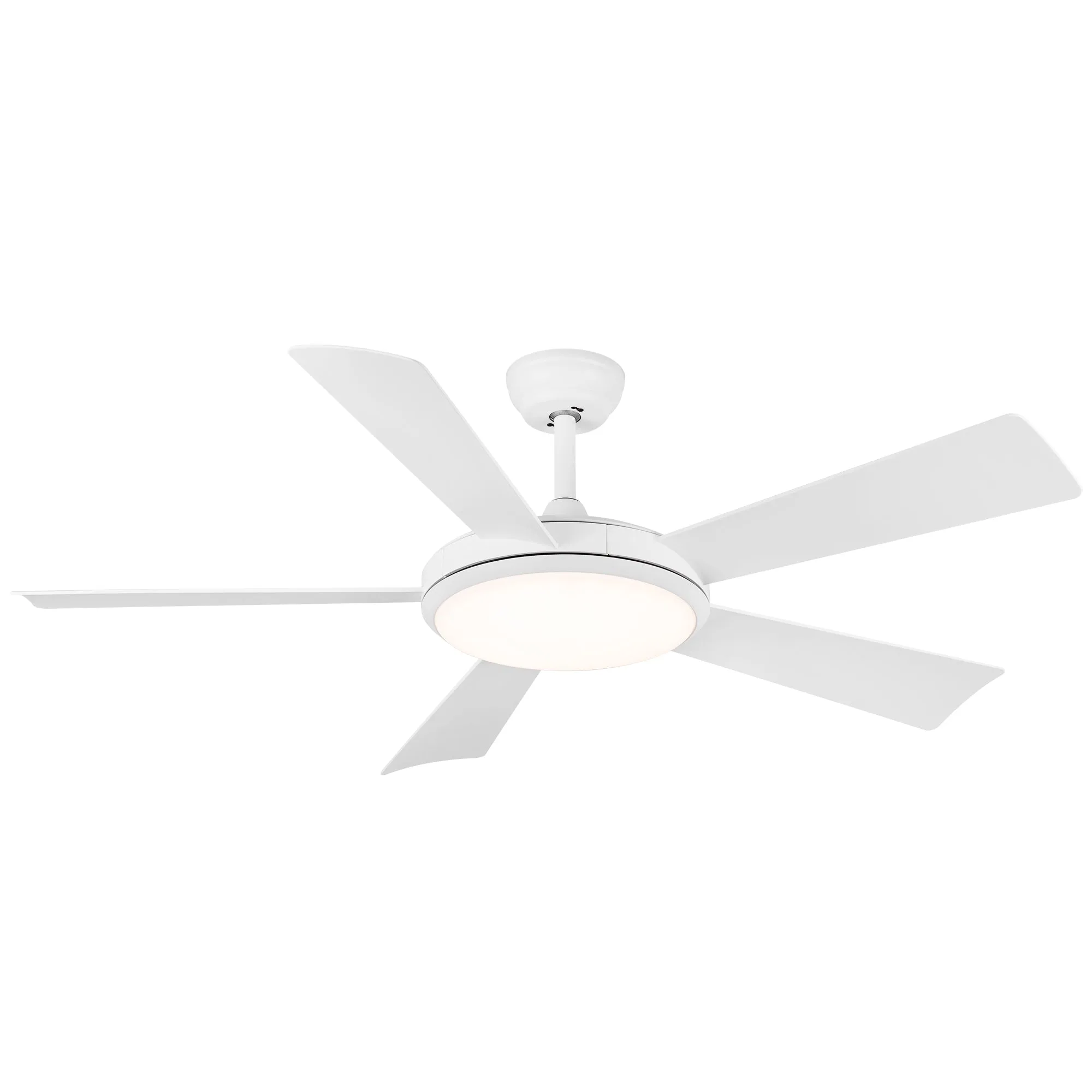 Misty Valley 52in. integrated LED Indoor Modern Quiet White Ceiling Fan with Light,Reversible Blade