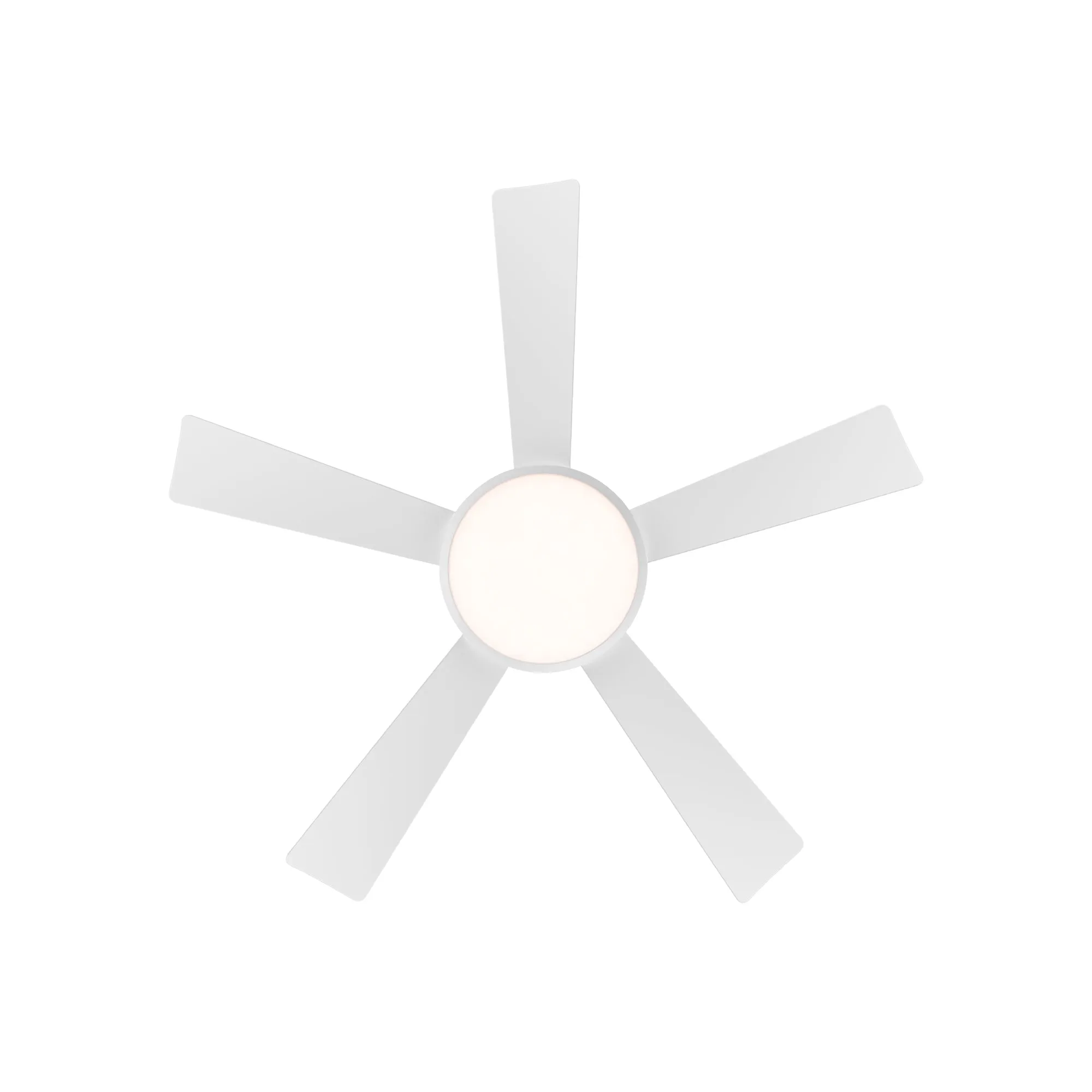 Misty Valley 52in. integrated LED Indoor Modern Quiet White Ceiling Fan with Light,Reversible Blade