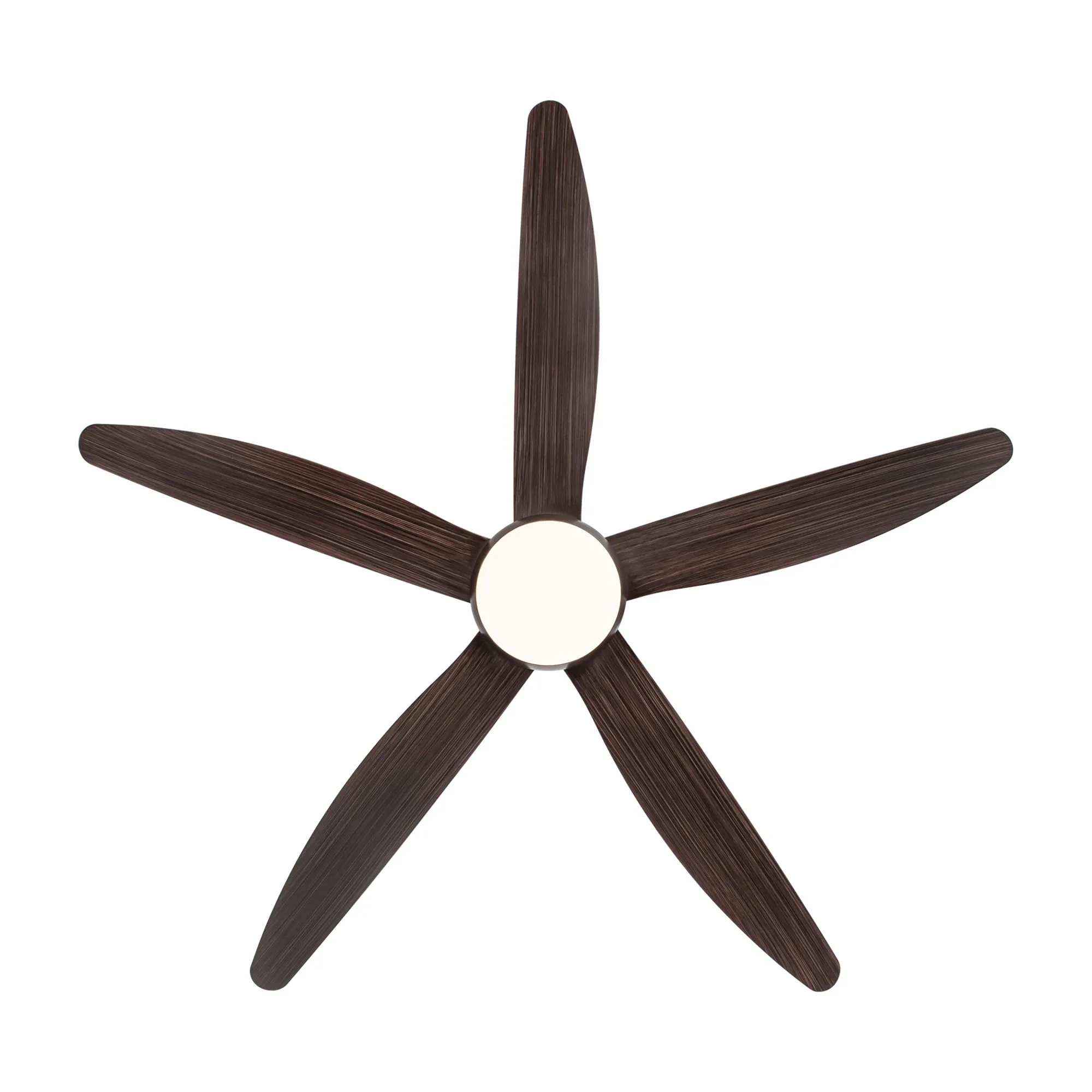 Misty Valley 56in. Integrated LED Modern Brown wood Ceiling Fan with Light,6-Speed Remote Control Ceiling Fan