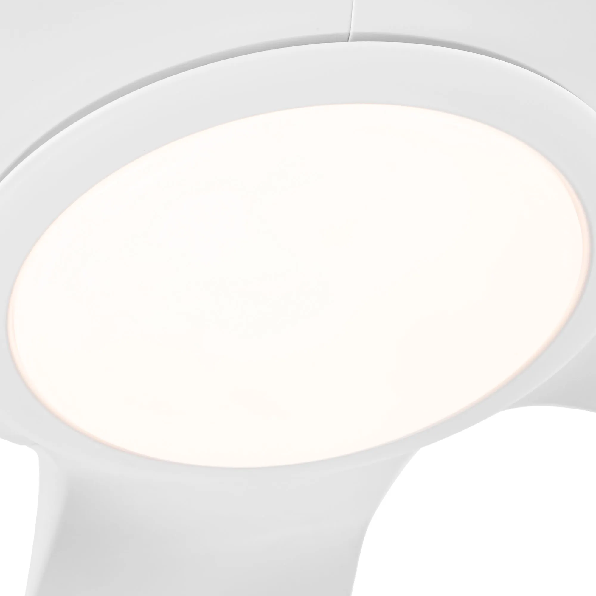 Misty Valley Modern 60in. Integrated LED Ceiling Fan Lighting with White ABS Blade