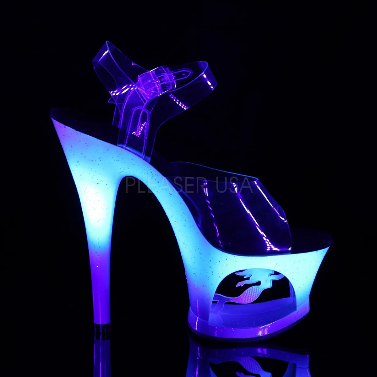 MOON-708MER  Clear/Blue Ombre