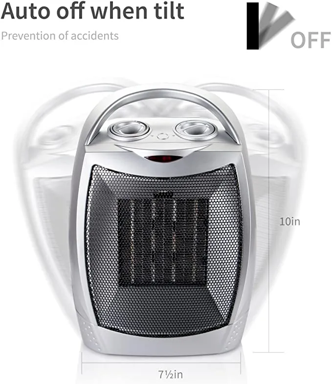 New in slightly damaged box! Brightown 750W/1500W Personal Ceramic Space Portable heater!