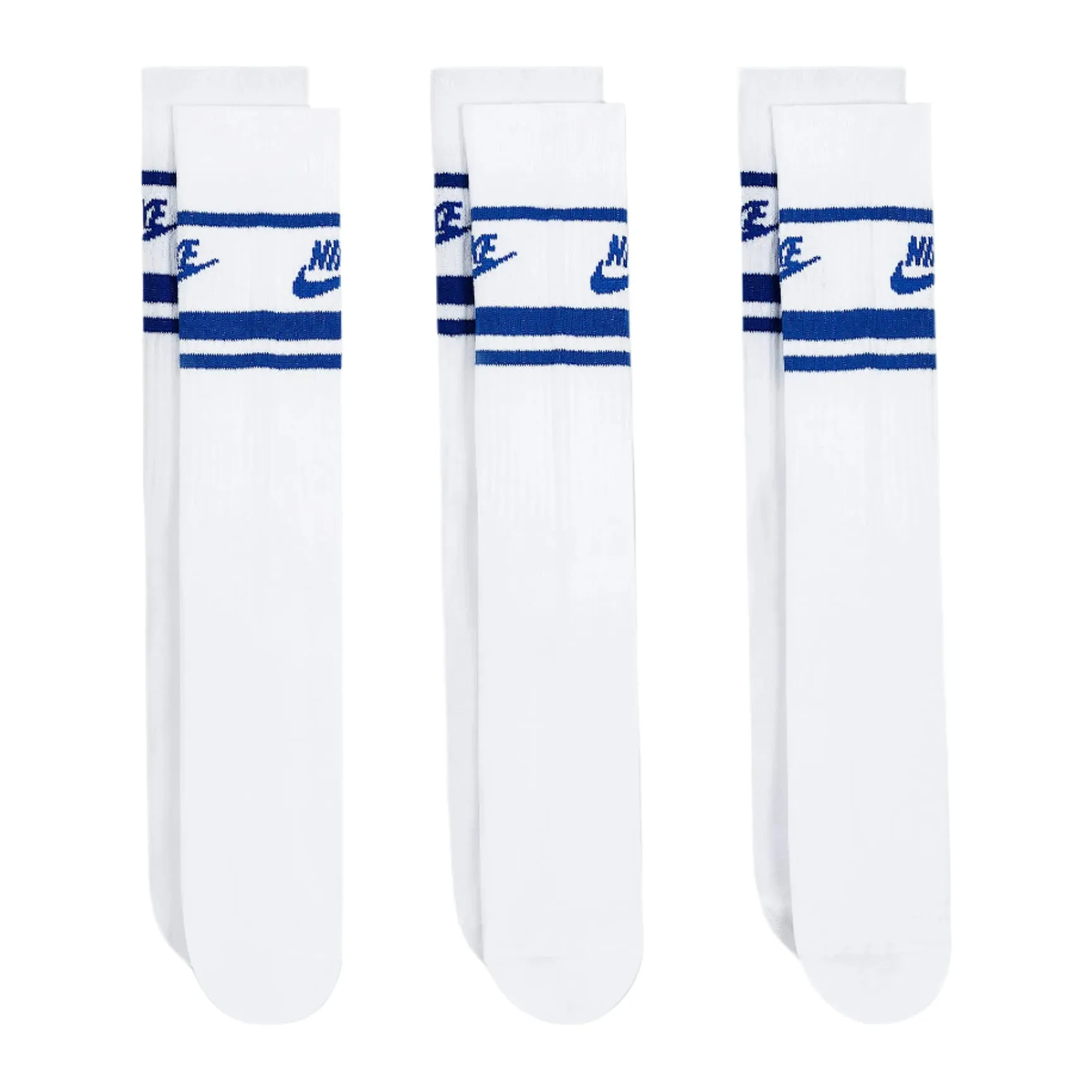 Nike Everyday Essential Crew Sock 3Pk - White/Blue