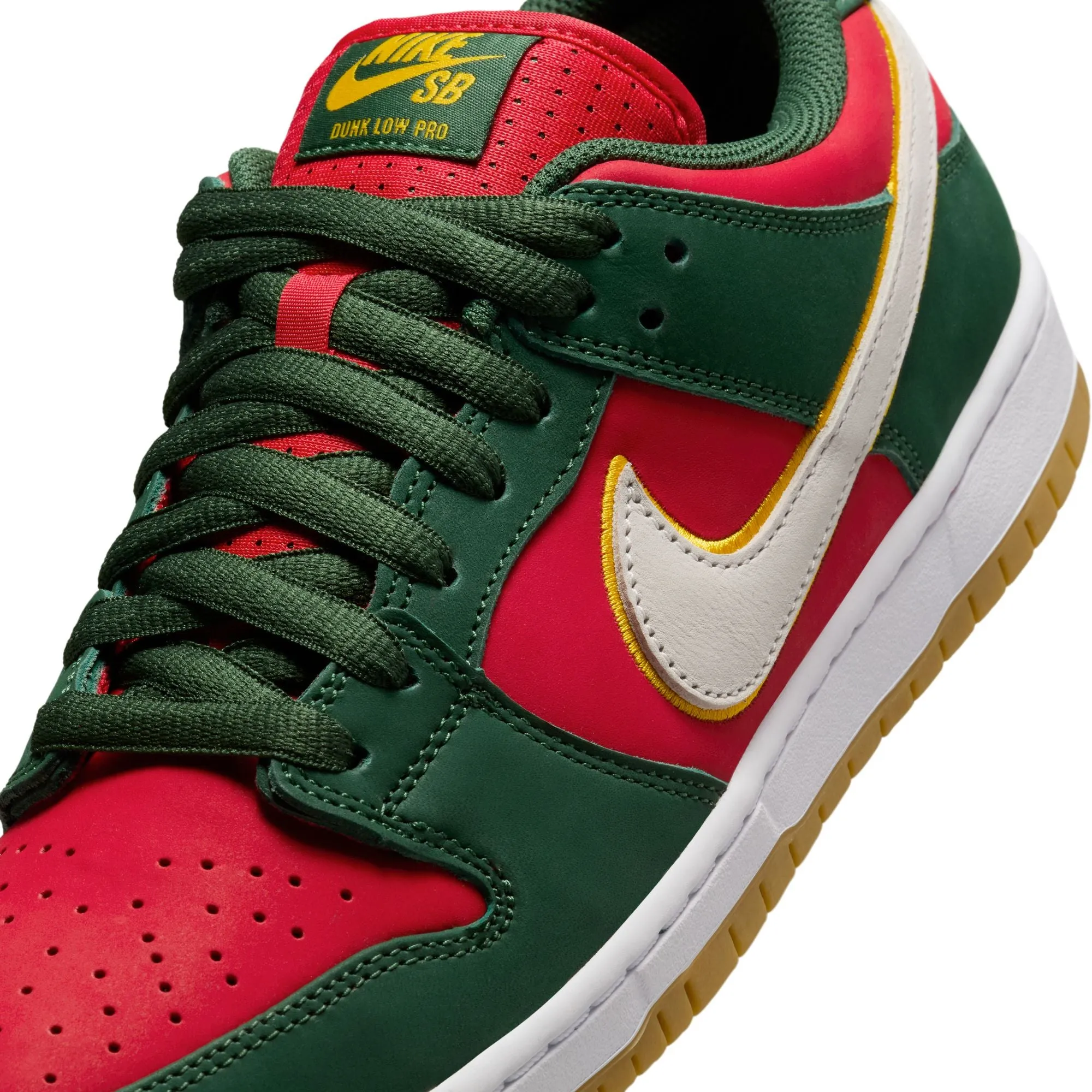 Nike SB Dunk Low Pro Fir/White/University Gold/Fire Red