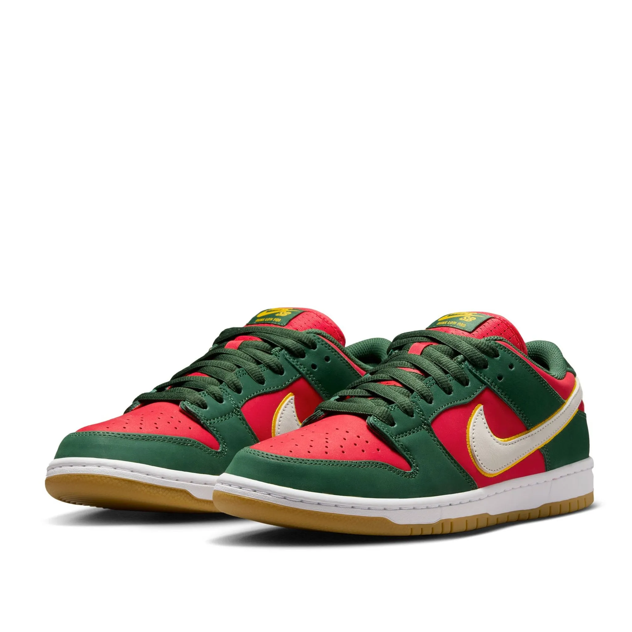 Nike SB Dunk Low Pro Fir/White/University Gold/Fire Red