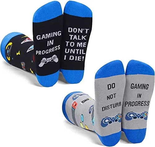 Novelty Gamer Socks, Gamer Gifts for Him Who Love Game, Gaming Socks for Game Lovers, Funny Gaming Gifts, Video Game Socks