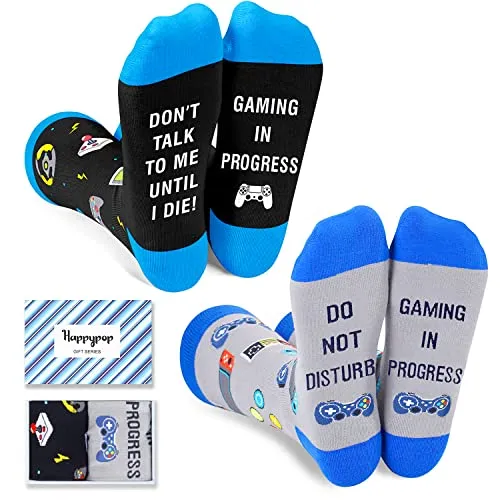 Novelty Gamer Socks, Gamer Gifts for Him Who Love Game, Gaming Socks for Game Lovers, Funny Gaming Gifts, Video Game Socks