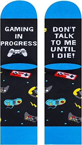Novelty Gamer Socks, Gamer Gifts for Him Who Love Game, Gaming Socks for Game Lovers, Funny Gaming Gifts, Video Game Socks