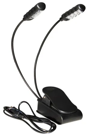 On Stage Clip-On USB Rechargeable Dual Sheet Music Light