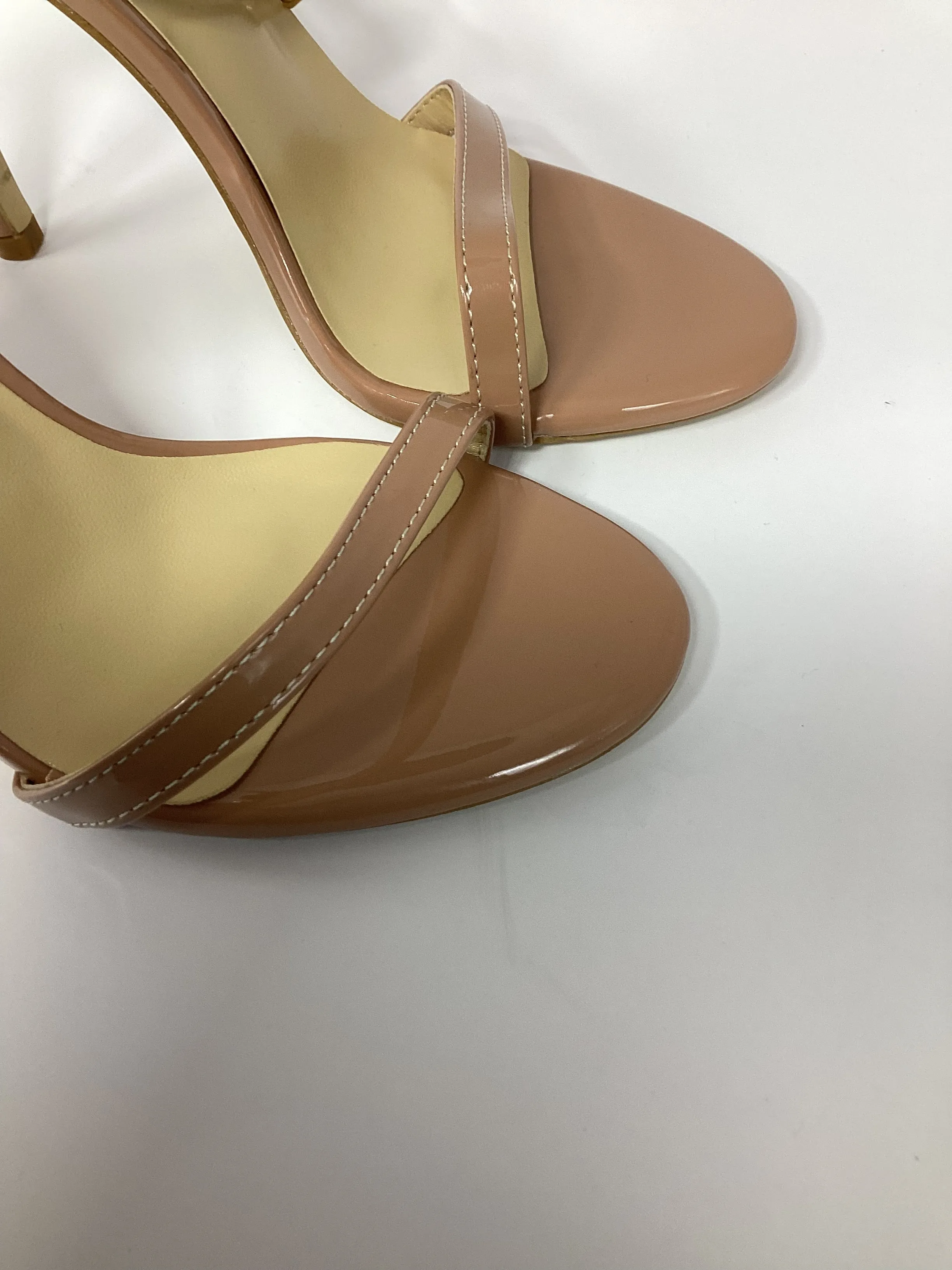 Open Toe Stiletto in Beige