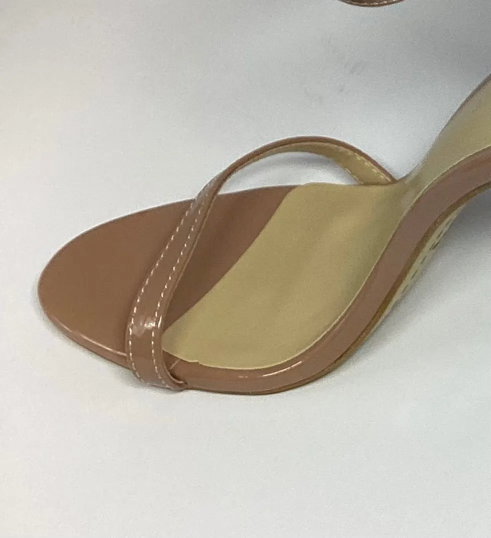 Open Toe Stiletto in Beige