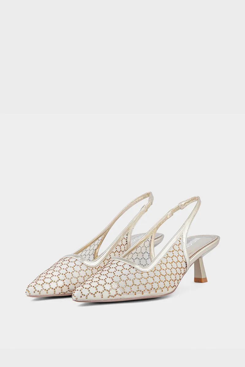 Party Wear Sling Back IP4014-Golden