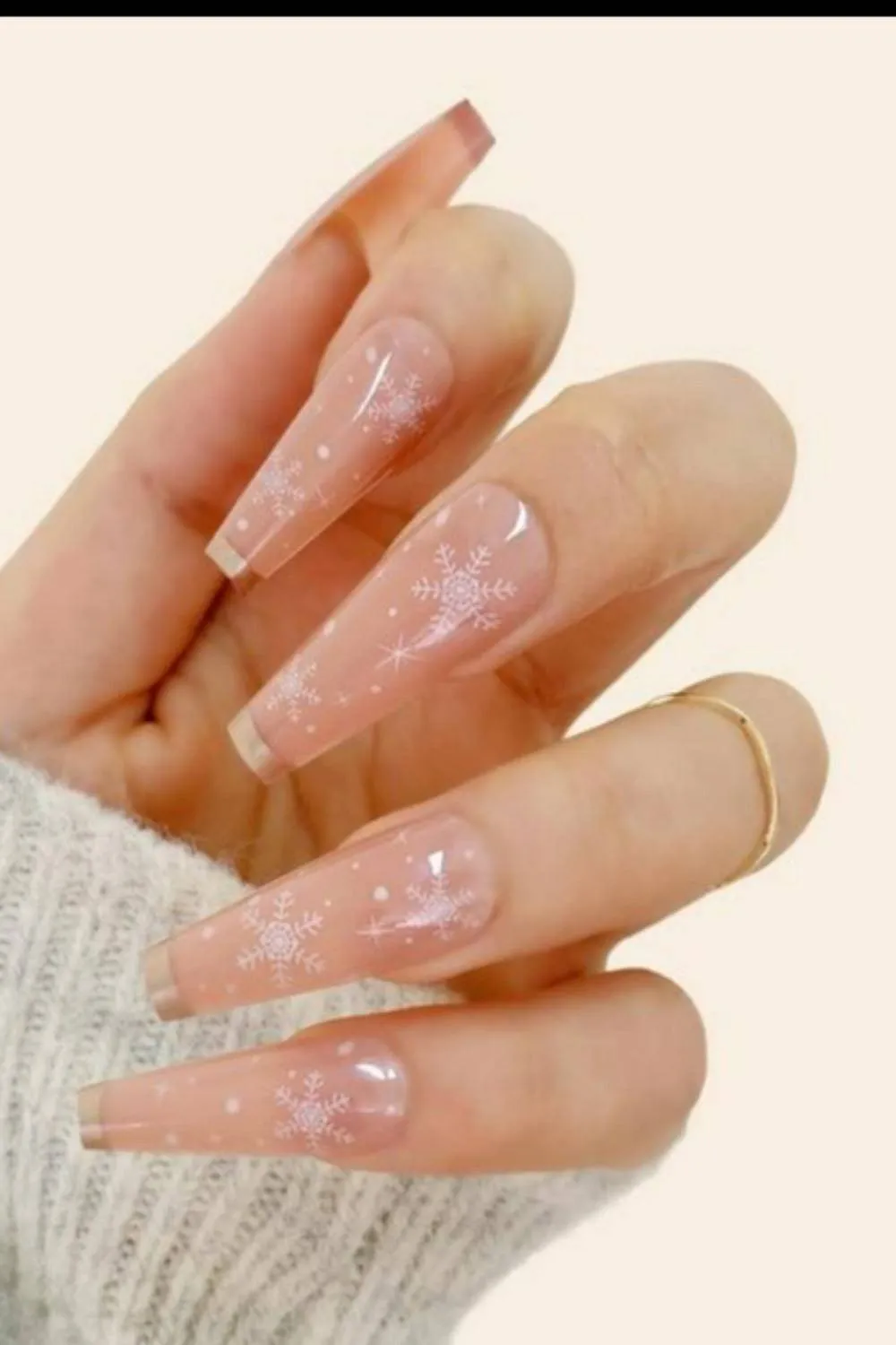 Press On Nails French Tip Neon Matte Glossy Coffin Nail Kit