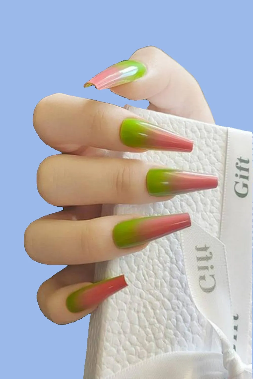 Press On Nails Ombre Coffin Nail Kit
