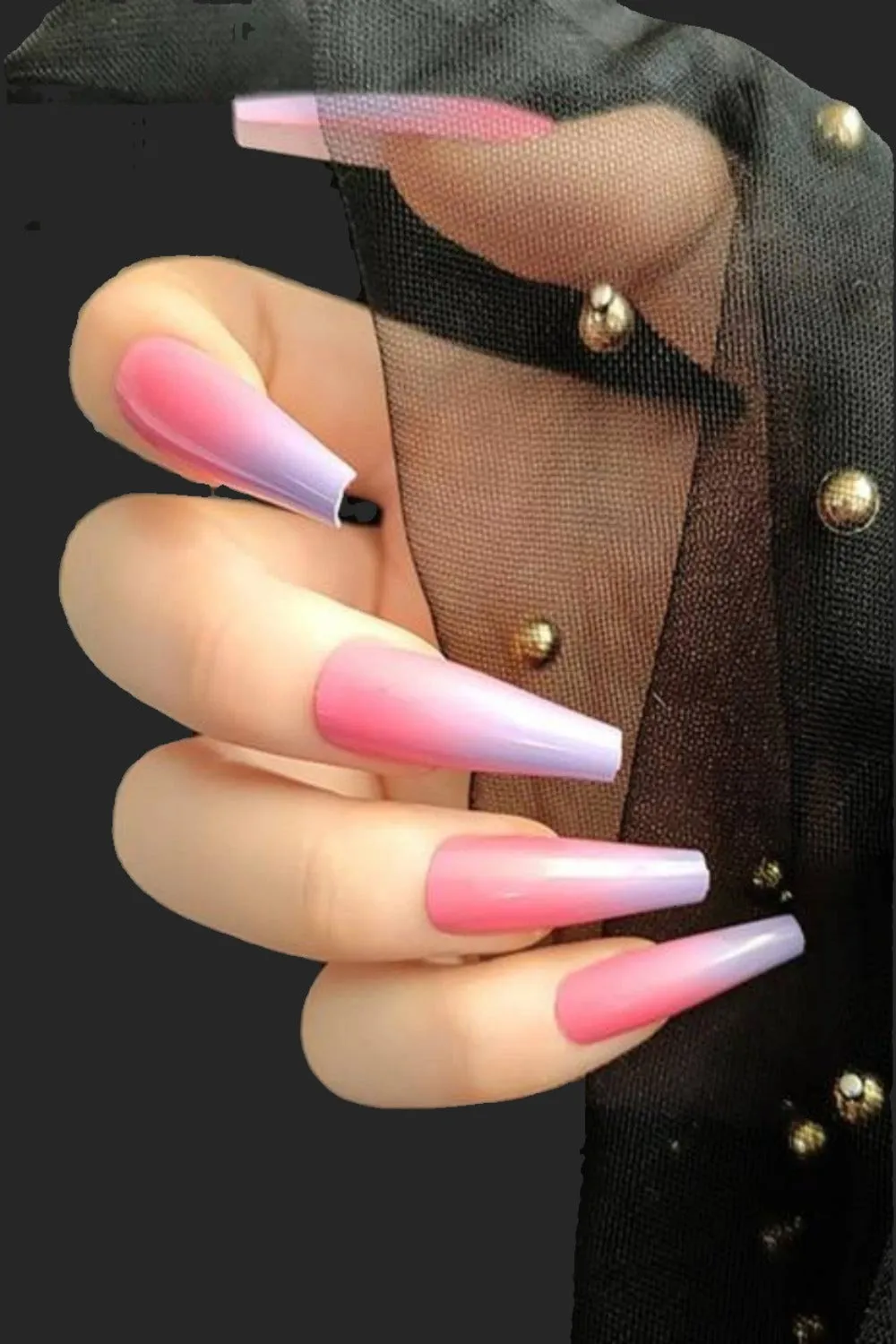 Press On Nails Ombre Coffin Nail Kit