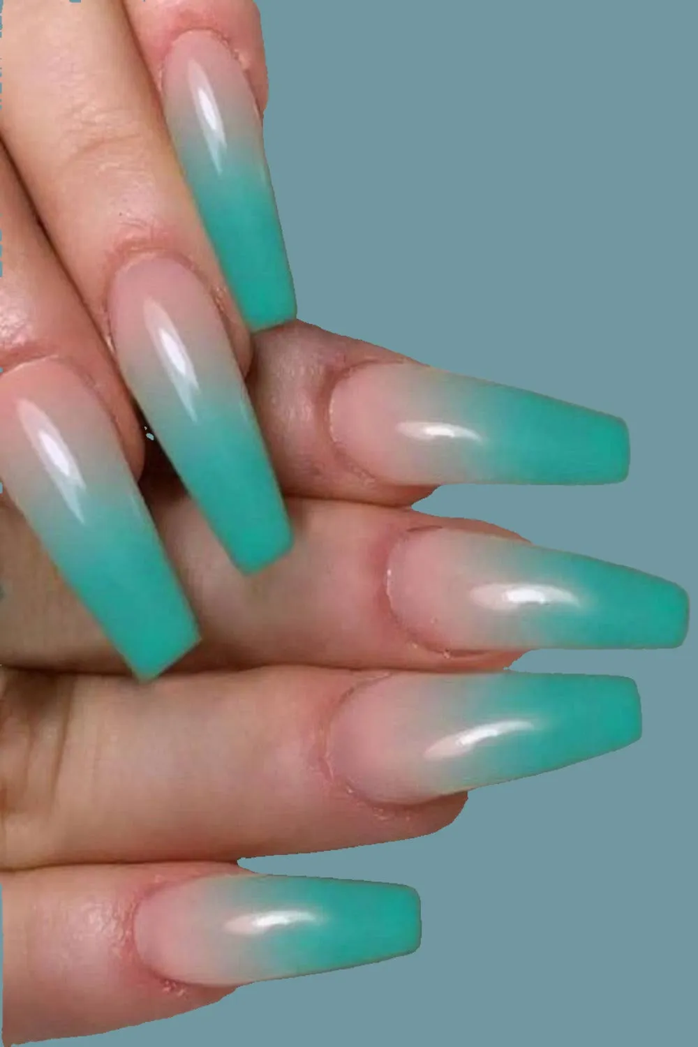 Press On Nails Ombre Coffin Nail Kit