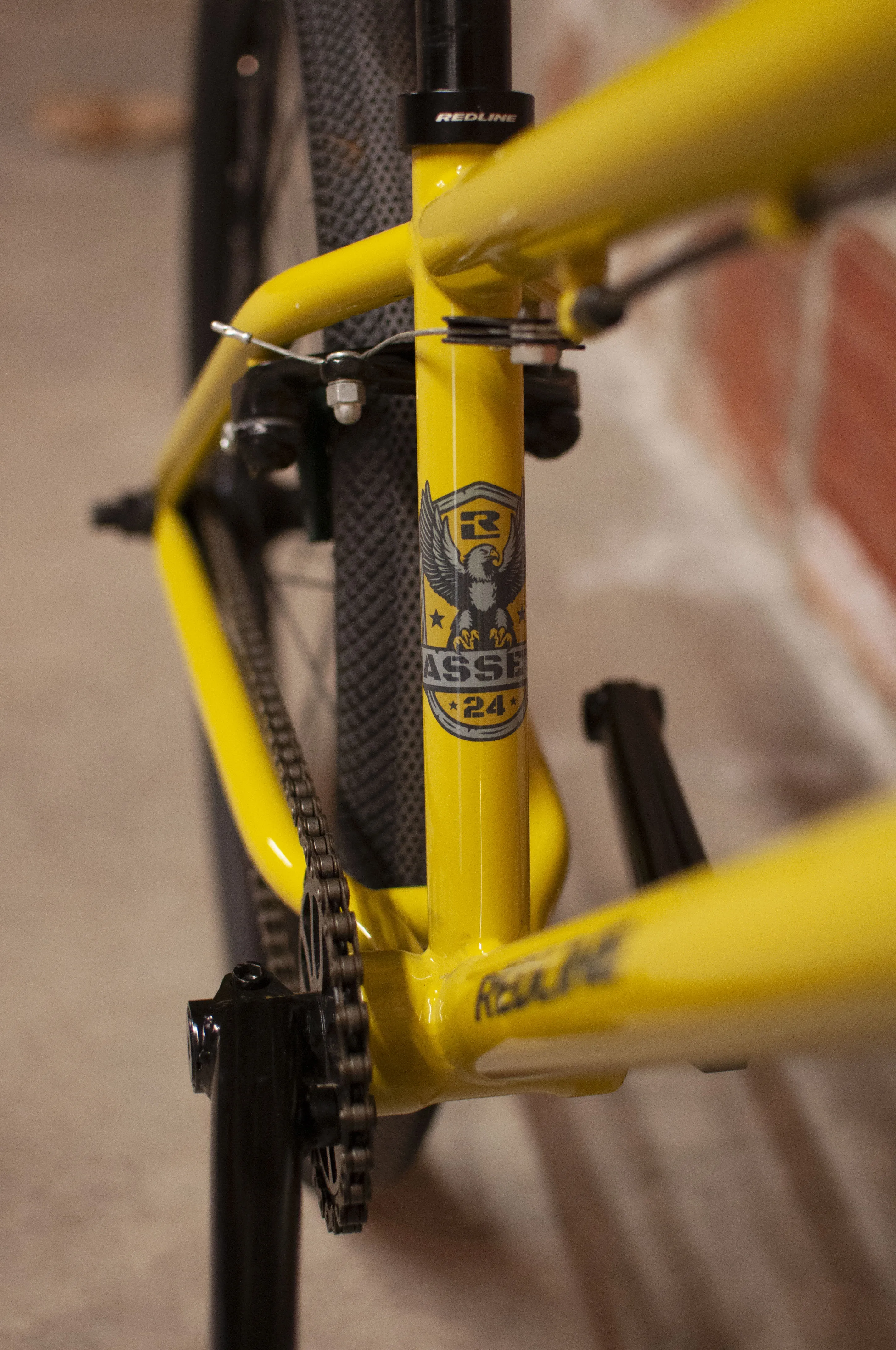 Redline Asset 24 BMX Bike, 23 cm, Yellow