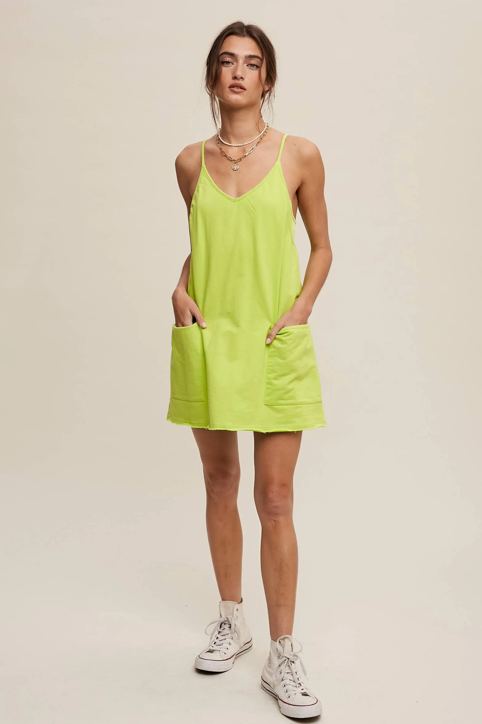 Relaxed Tank Dress with Built-In Romper Lining