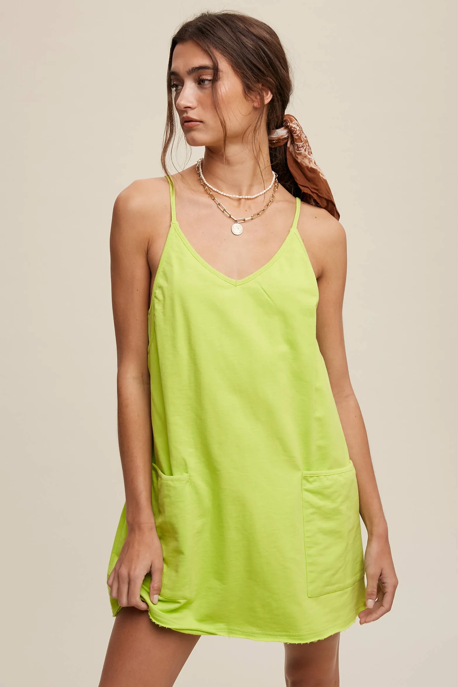 Relaxed Tank Dress with Built-In Romper Lining