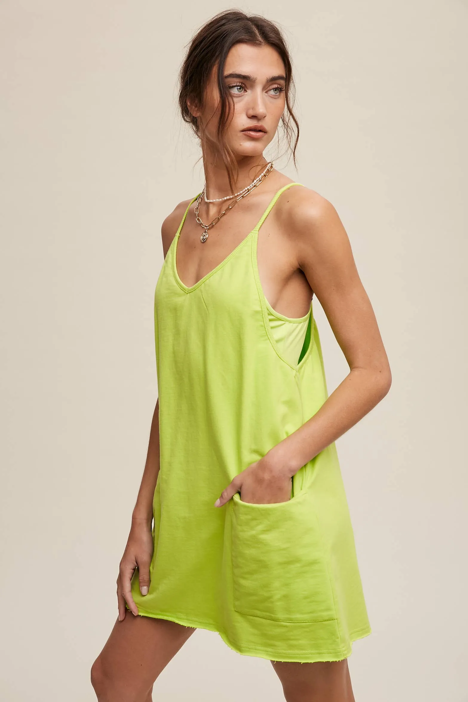 Relaxed Tank Dress with Built-In Romper Lining