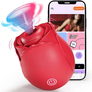 Rose Toy Wider Sucking Opening with Mind-blowing Suciton & App Remote Control