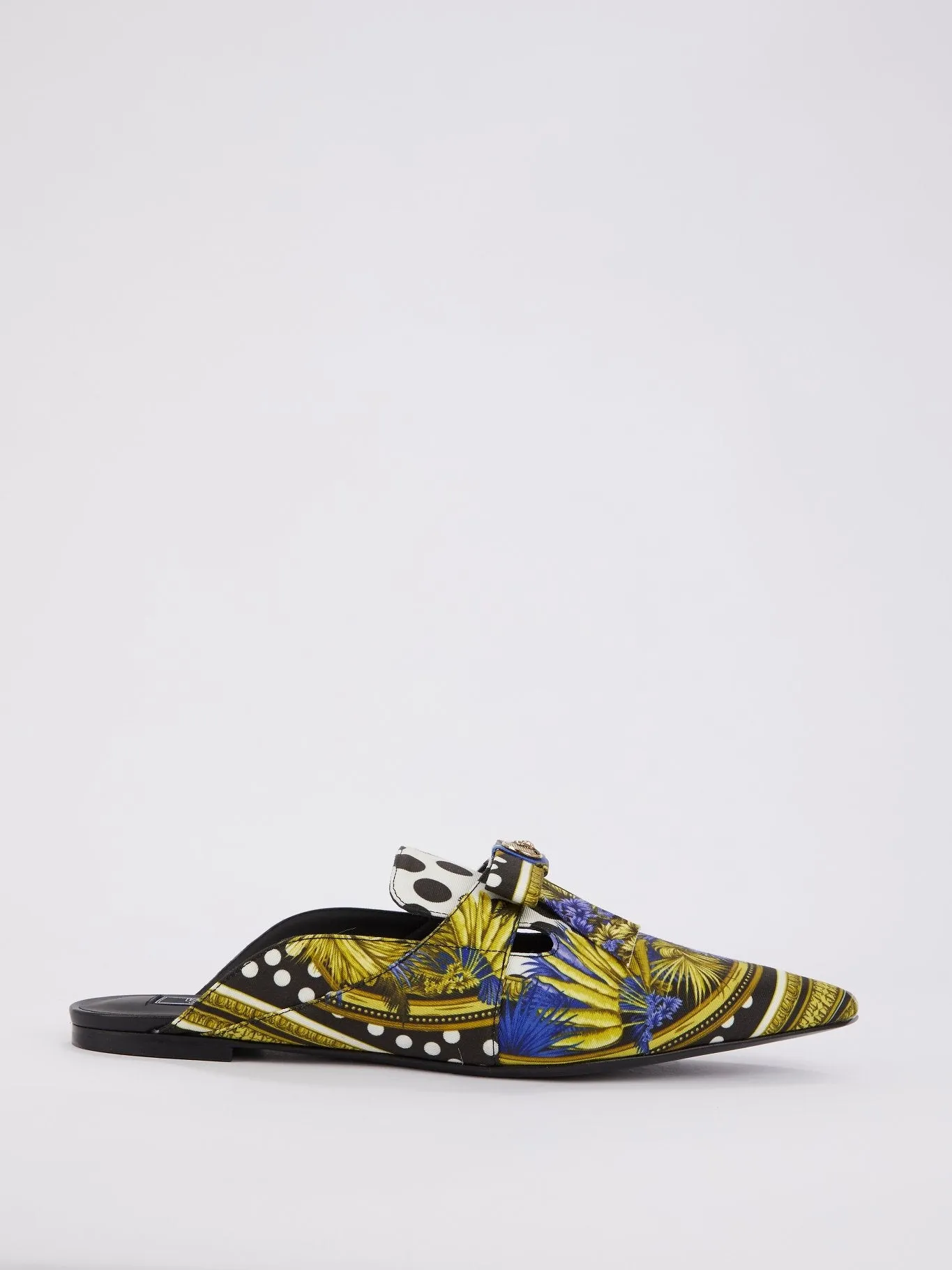 Sabot Jacquard Print Mules