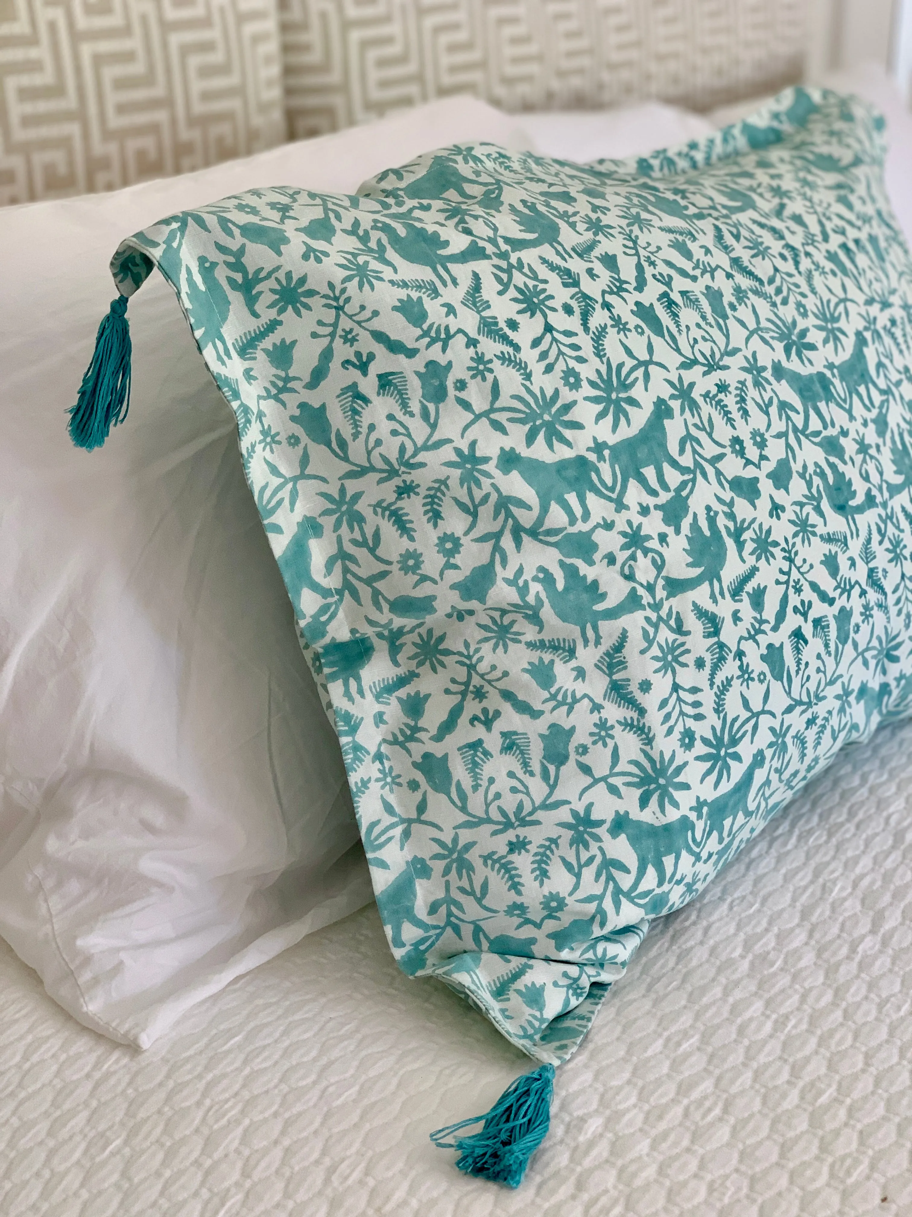 Sage Blue Jaguar Pillow Sham