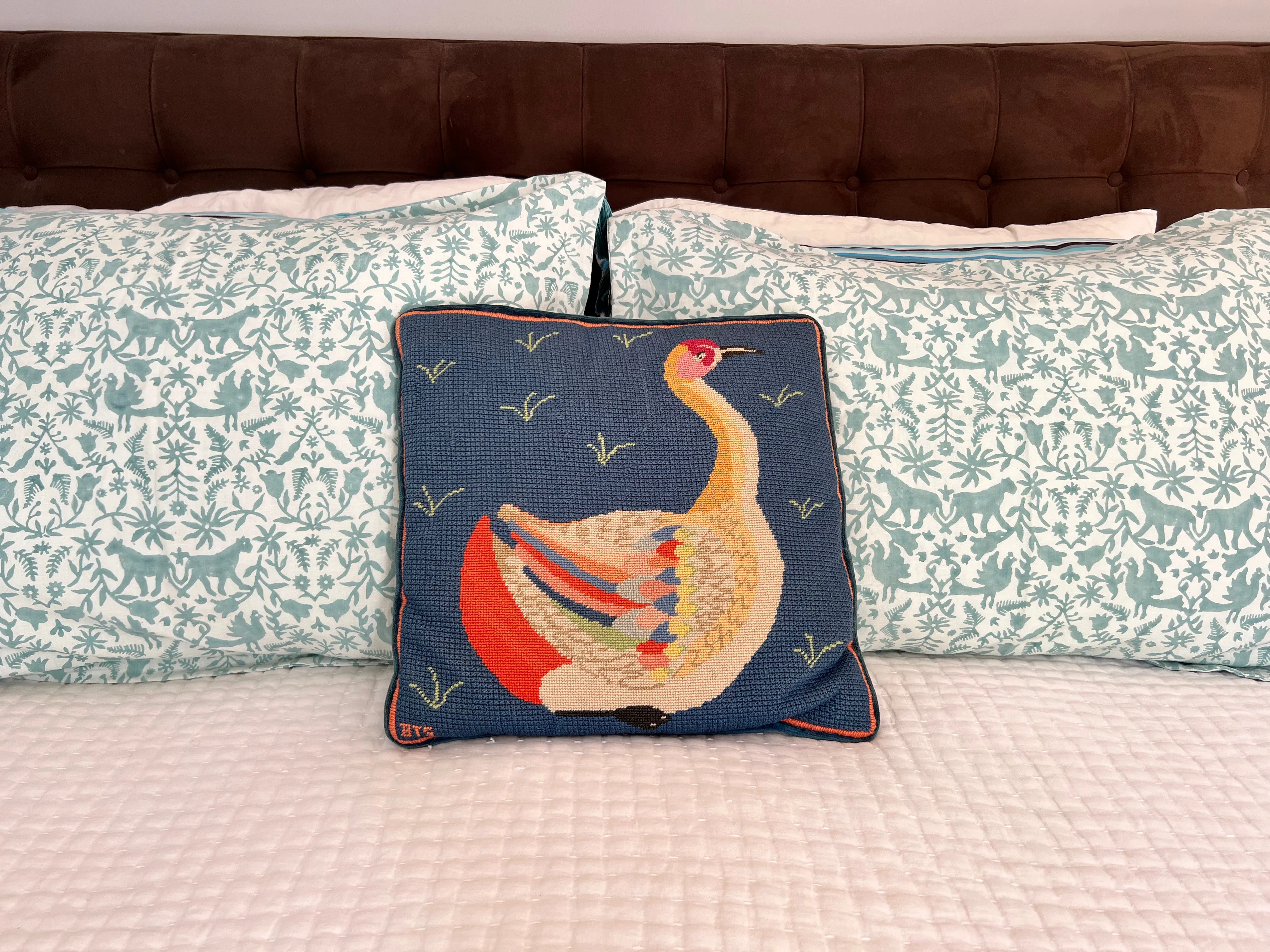 Sage Blue Jaguar Pillow Sham