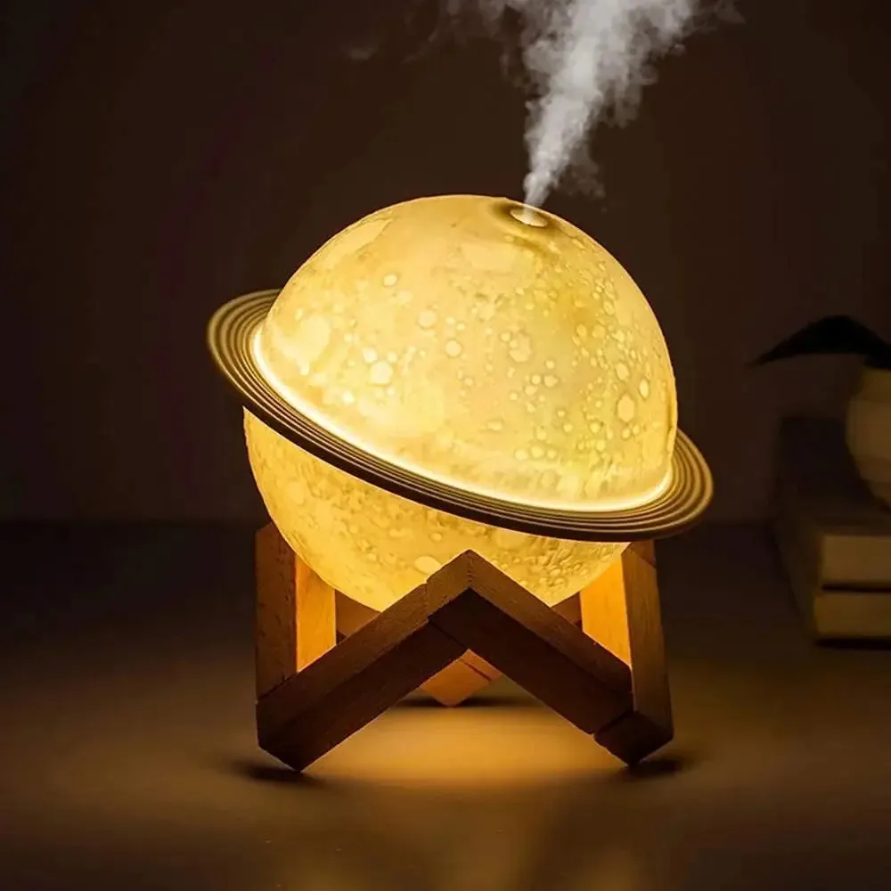 Saturn Moon Lamp Humidifier Aromatherapy Diffuser Night Light