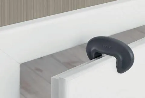 Securing door stopper black