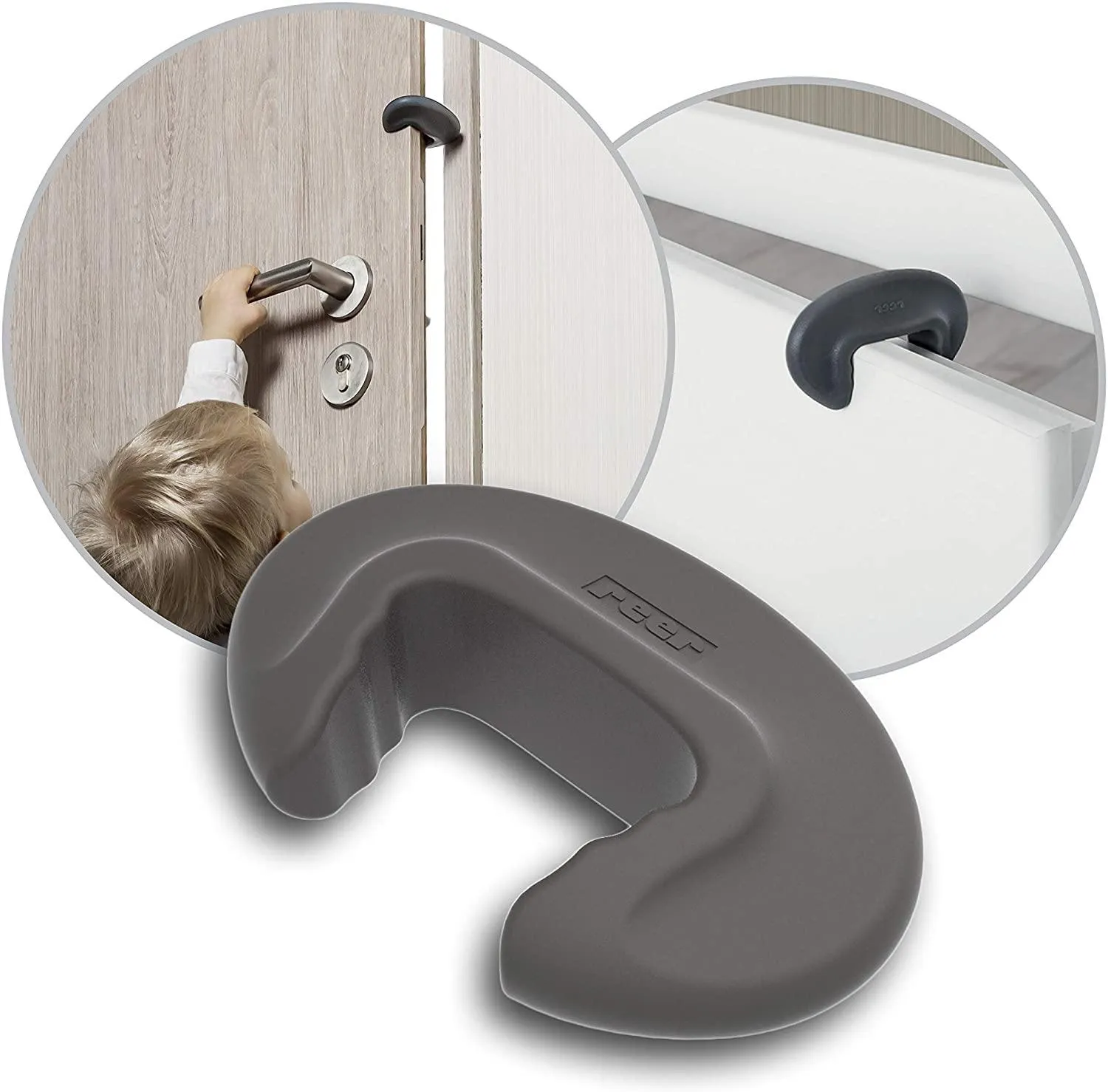 Securing door stopper black