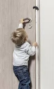 Securing door stopper black
