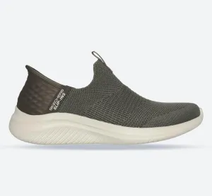 Skechers 149708 Slip-ins Ultra Flex 3.0 Cozy Streak Sneakers für Damen mit weiter Passform - Olivgrün