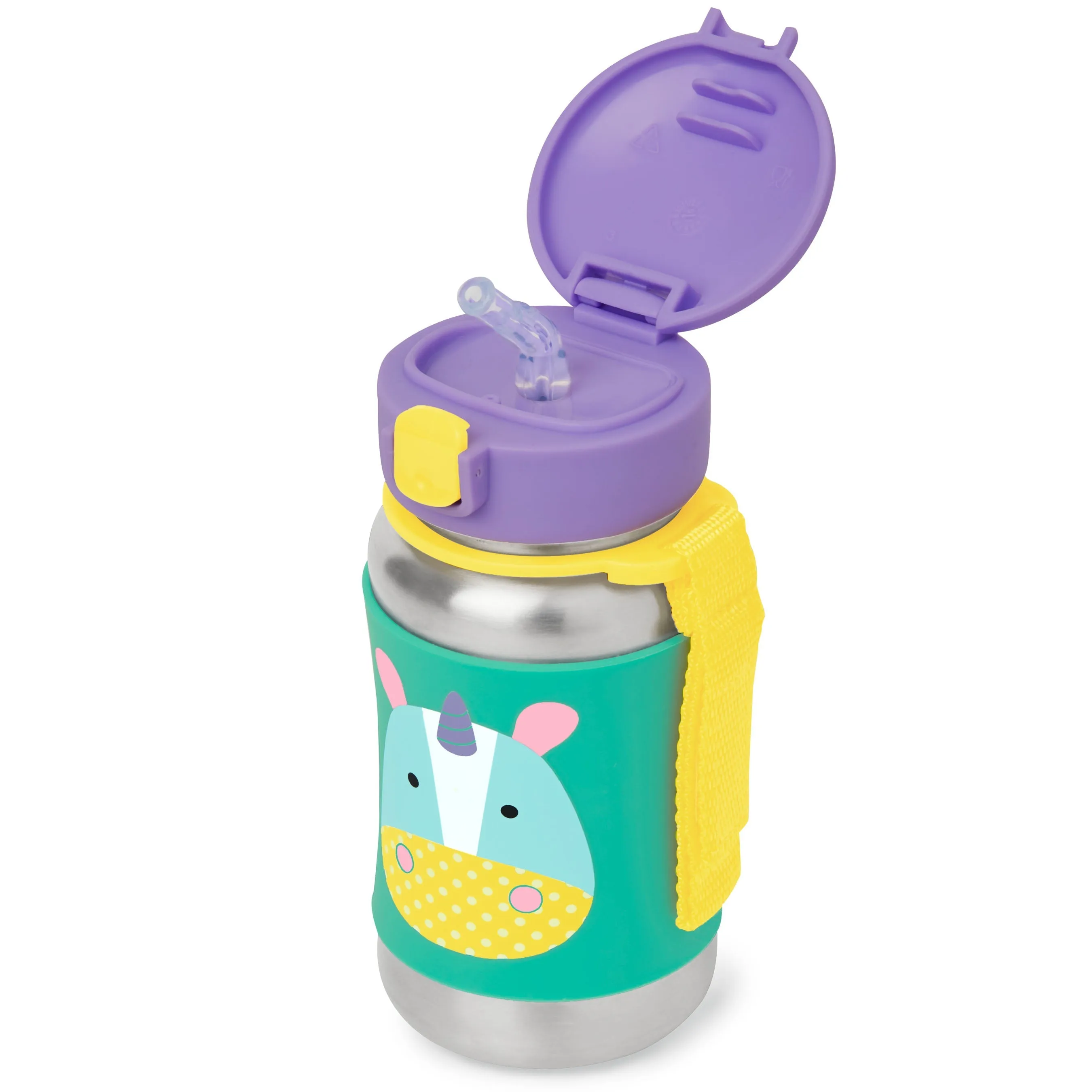 Skip Hop Zoo Stainless Steel Straw Bottle - Unicorn