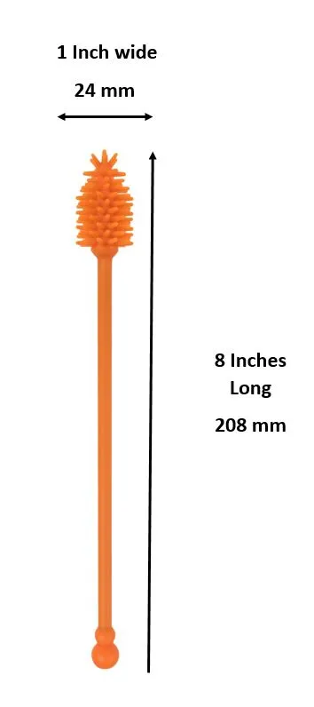 Small Bottle Brush Cleaning Tool - 100% Silicone