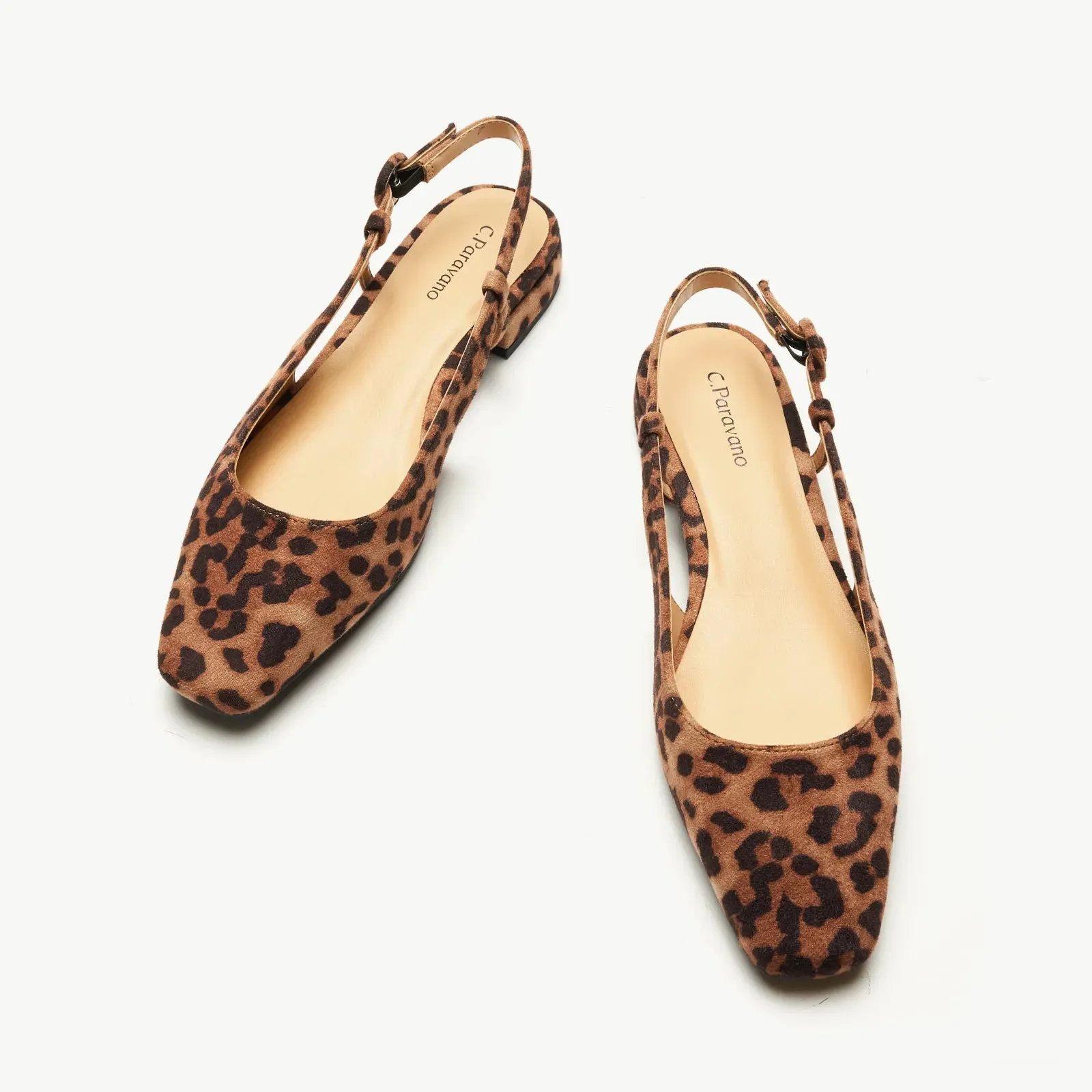 Square Toe Block Heel Slingback Sandals (Alyssa F) Social