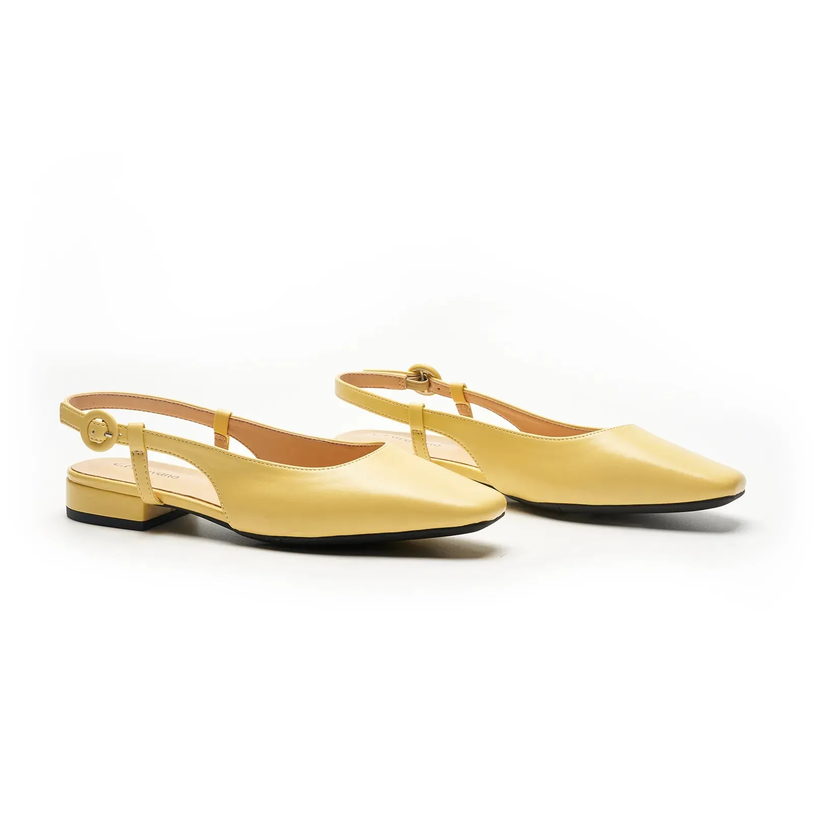 Square Toe Block Heel Slingback Sandals (Alyssa F) Social