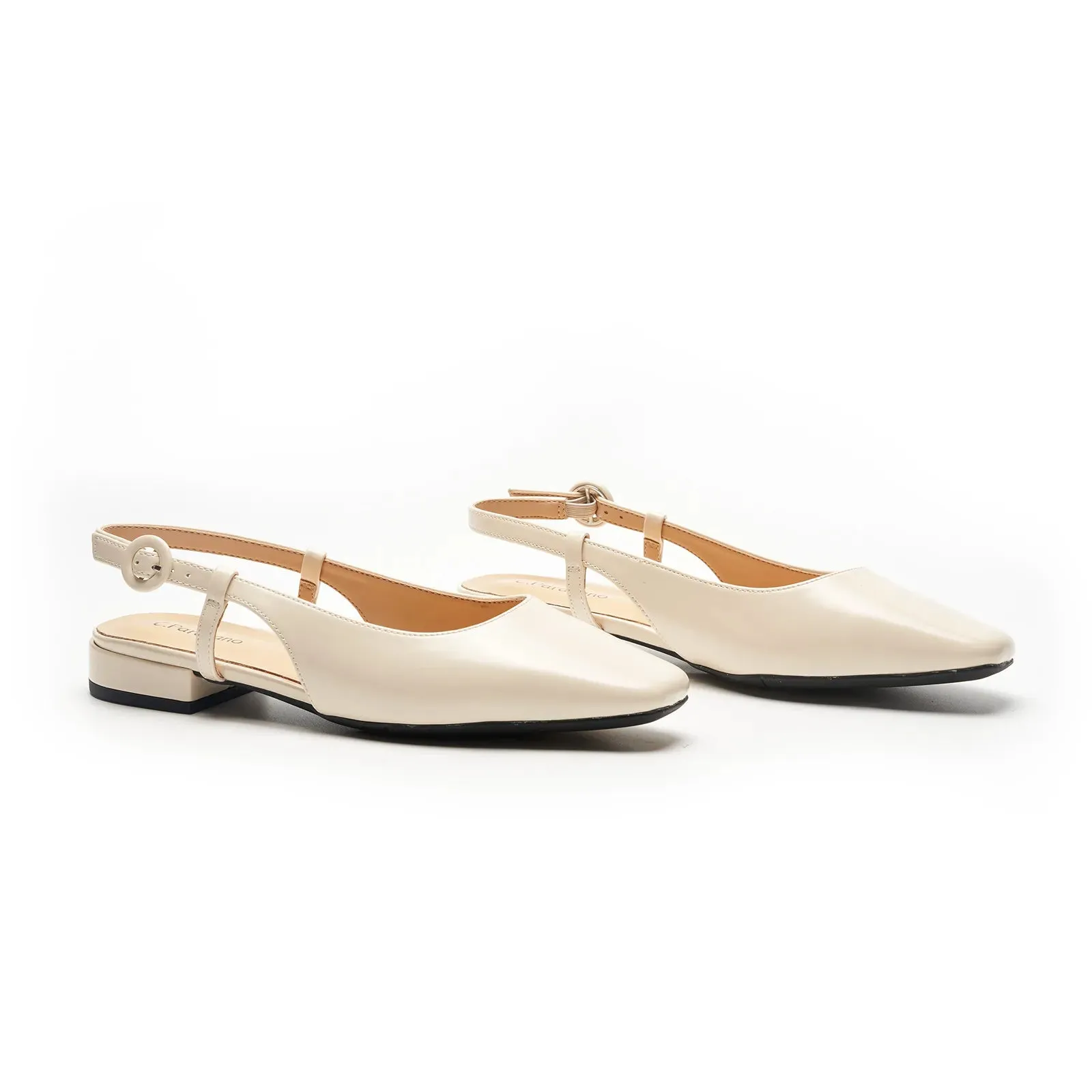 Square Toe Block Heel Slingback Sandals (Alyssa F) Social