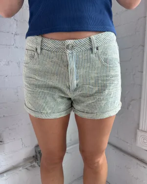 Striped Star Denim Short