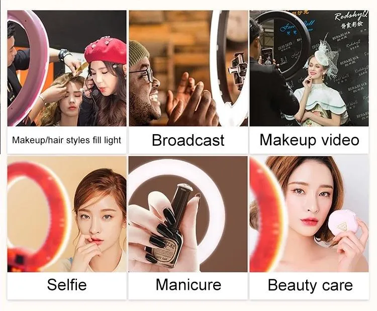 STUDIO PHOTOGRAPHY MAKEUP DIMMABLE 13 INCH (18W) LED CIRCLE RING LIGHT LAMP (FOR LIVE VIDEOS)