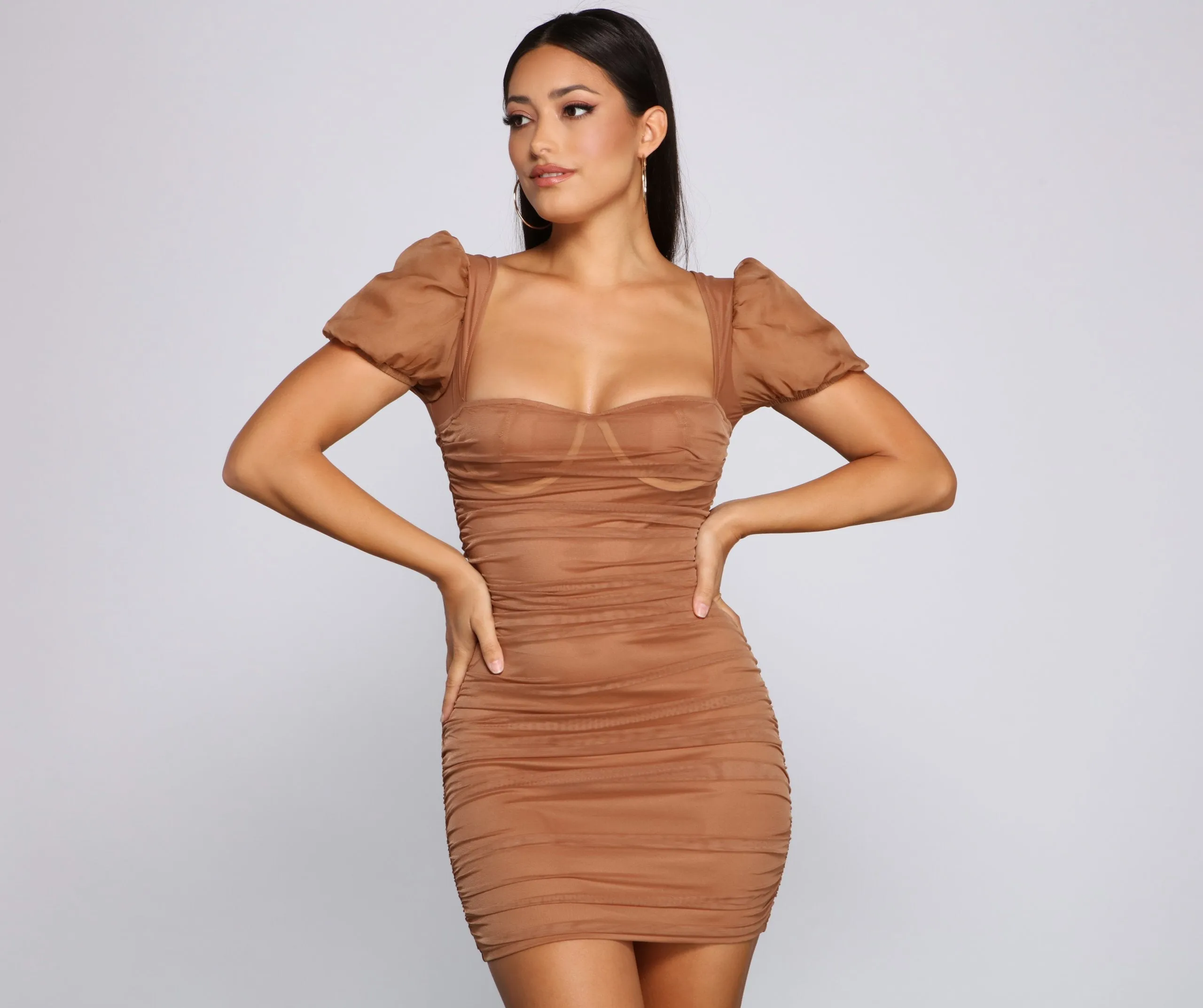 Stylish Influence Stylish Ruched Mini Dress